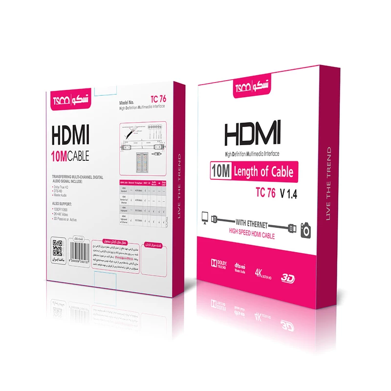 کابل HDMI تسکو مدل TC 76 به طول 10 متر - Image 2