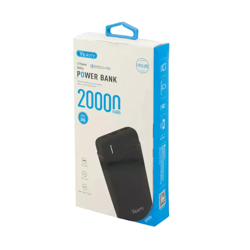 پاوربانک وریتی مدل V-PH132-20PD ظرفیت 20000 میلی آمپر ساعت | Verity - Image 3