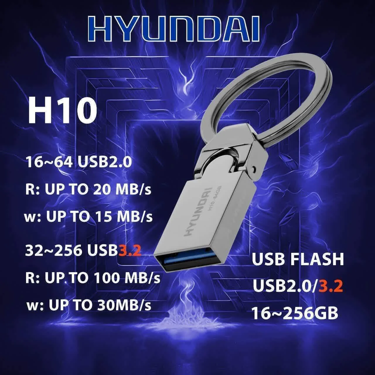 فلش مموری هیوندای مدل H10 ظرفیت 128 گیگابایت با رابط USB 3.2 - Image 2