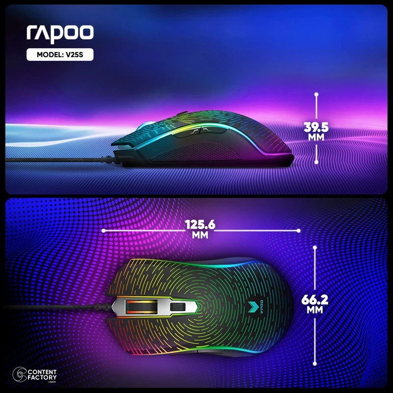 ماوس گیمینگ رپو مدل V25S با سیم - Image 3