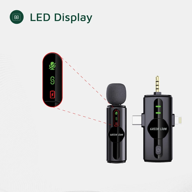 میکروفون یقه ای گرین لاین مدل GM-79X بی سیم 3 در 1 اورجینال - Image 3